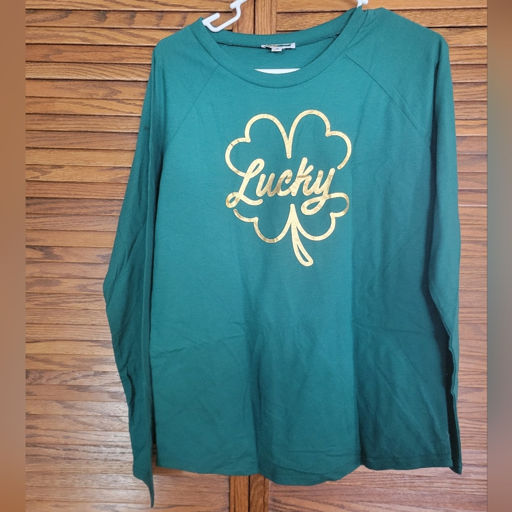 Tipsy Elves NWT Lady Luck Long Sleeve Tee Shirt Size Medium Or Large